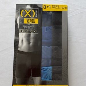 2xist Men's Sport Mesh Boxer Briefs - Black and Blue Pack